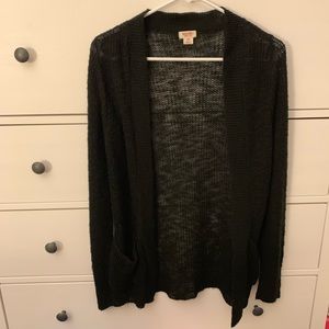 Black Knit Target Cartigan